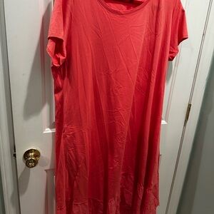 LOGO Vibrant Coral Pink Dress